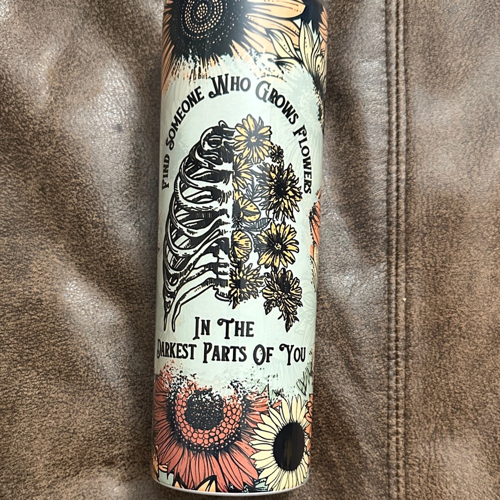 Floral Skeleton Tumbler